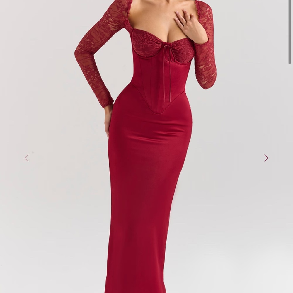 Wine red dress